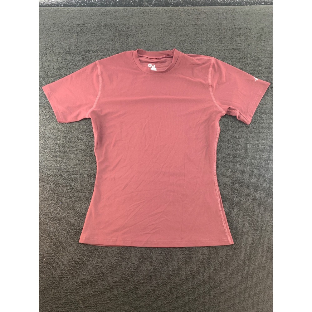 Badger Sport Youth XL Pink Polyester Spandex Athletic T-Shirt Short Sleeve Top‎